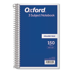 Coil-Lock Wirebound Notebooks, 3 Subjects, Medium/College Rule, Assorted Color Covers, 9.5 x 6, 150 Sheets