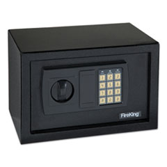 Small Personal Safe, 0.3 cu ft, 12.19w x 7.56d x 7.88h, Black