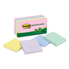 Recycled Note Pads, 3 x 3, Assorted Helsinki Colors, 100-Sheet, 12/Pack