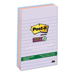 Recycled Notes in Bali Colors, Lined, 4 x 6, 90-Sheet, 3/Pack