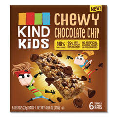 Kids Bars, Chewy Chocolate Chip, 0.81 oz, 6/Pack