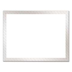 Foil Border Certificates, 8.5 x 11, White/Silver, Braided, 15/Pack