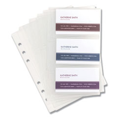 Refill Sheets for 4.25 x 7.25 Business Card Binders, For 2 x 3.5 Cards, Clear, 6 Cards/Sheet, 10 Sheets/Pack