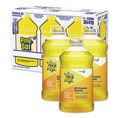 All Purpose Cleaner, Lemon Fresh, 144 oz Bottle, 3/Carton