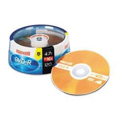 DVD-R Discs, 4.7GB, 16x, Spindle, Gold, 15/Pack