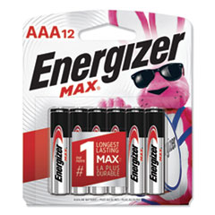 MAX Alkaline AAA Batteries, 1.5 V, 12/Pack