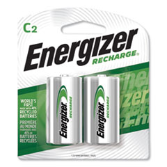 NiMH Rechargeable C Batteries, 1.2V, 2/Pack