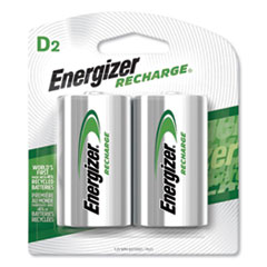 NiMH Rechargeable D Batteries, 1.2V, 2/Pack