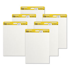 Self-Stick Easel Pads, 25 x 30, White, 30 Sheets, 6/Carton