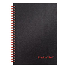 Twinwire Hardcover Notebook, Wide/Legal Rule, Black Cover, 8.25 x 5.88, 70 Sheets
