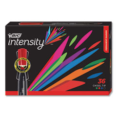 Intensity Chisel Tip Permanent Marker Value Pack, Broad Chisel Tip, Assorted Colors, 36/Pack