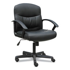 3-Oh-Three Mid-Back Executive Leather Chair, Supports Up to 250 lb, 18.31