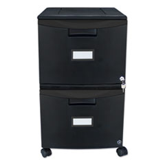 Two-Drawer Mobile Filing Cabinet, 14.75w x 18.25d x 26h, Black