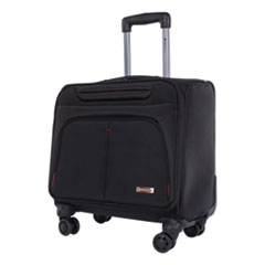 Purpose Overnight Business Case On Spinner Wheels, Fits Devices Up to 15.6", Polyester, 9.5 x 9.5 x 17.5, Black