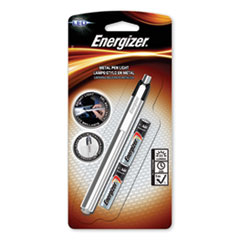 LED Pen Light, 2 AAA Batteries (Included), Silver/Black