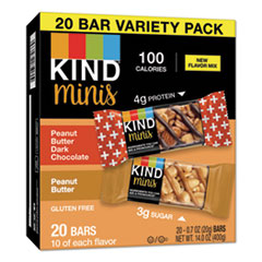 Minis, Peanut Butter Dark Chocolate Peanut Butter, 0.7 oz, 20/Pack