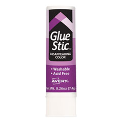 Permanent Glue Stic, 0.26 oz, Applies Purple, Dries Clear