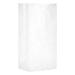 Grocery Paper Bags, 30 lb Capacity, #4, 5" x 3.33" x 9.75", White, 500 Bags