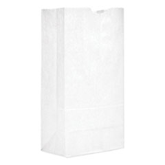 Grocery Paper Bags, 40 lb Capacity, #20, 8.25" x 5.94" x 16.13", White, 500 Bags