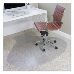 EverLife Chair Mats for Medium Pile Carpet, Contour,  66 x 60, Clear