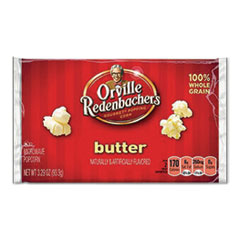 Gourmet Microwave Popcorn, Butter, 3.29 oz Bag, 36/Carton