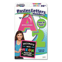 LETTERS,LTR&NBR,310/PK,NE