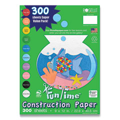 Vibrant Art Heavyweight Construction Paper, 76 lb, 9 x 12, Assorted Colors, 300/Pack