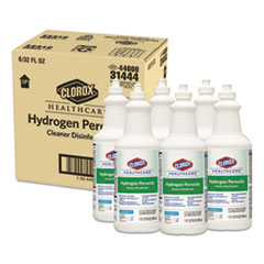 Hydrogen-Peroxide Cleaner/Disinfectant, 32 oz Pull Top Bottle, 6/Carton