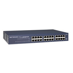 Unmanaged Gigabit Ethernet Switch, 48 Gbps Bandwidth, 256 KB Buffer, 24 Ports