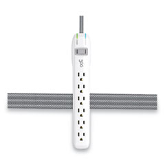 Habitat 6-Outlet Surge Protector, 6 ft Cord, Tungsten