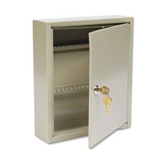 Uni-Tag Key Cabinet, 60-Key, Steel, Sand, 10 5/8 x 3 x 12 1/8