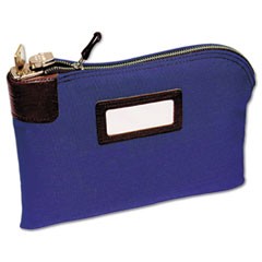 Seven-Pin Security/Night Deposit Bag, Two Keys, Cotton Duck, 11 x 8 1/2, Blue