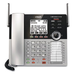 CM18445 Four-Line Business System Cordless Phone, Silver/Black