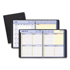 QuickNotes Weekly/Monthly Planner, 10 x 8, Black, 2021-2022