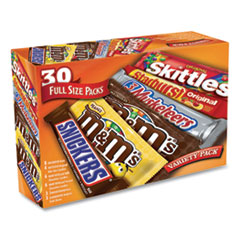 Full-Size Candy Bars Variety Pack, Assorted, 30/Box, Ships in 1-3 Business Days