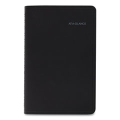 QuickNotes Weekly/Monthly Appointment Book, 8.5 x 5.5, Black, 2022