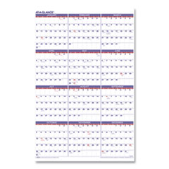 Yearly Wall Calendar, 24 x 36, White Sheets, 12-Month (Jan to Dec): 2024