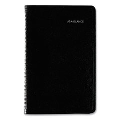 Block Format Weekly Appointment Book, 8.5 x 5.5, Black, 2022