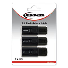 USB 3.0 Flash Drive, 16 GB, 3/Pack