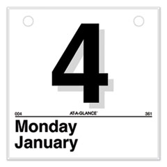 Today Is Daily Wall Calendar Refill, 6 x 6, White, 2022