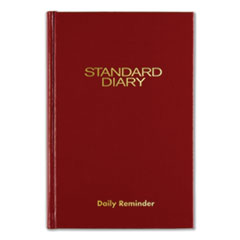 Standard Diary Daily Reminder Book, 2024 Edition, Medium/College Rule, Red Cover, (201) 7.5 x 5.13 Sheets