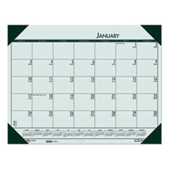 Recycled EcoTones Woodland Green Monthly Desk Pad Calendar, 22 x 17, 2021