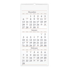 Three-Month Reference Wall Calendar, 12 x 27, 2021-2023