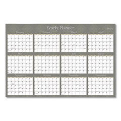 Adrianna Laminated Calendar, 36 x 24, Taupe, 2022