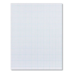 Quadrille Pads, Cross-Section Quadrille Rule (10 sq/in, 1 sq/in), 40 White (Standard 15 lb Bond) 8.5 x 11 Sheets