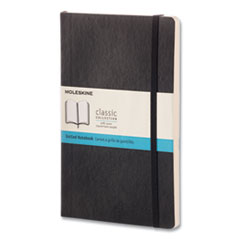 Classic Softcover Notebook, 1 Subject, Dotted Rule, Black Cover, 8.25 x 5
