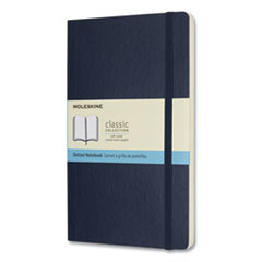 Classic Softcover Notebook, 1 Subject, Dotted Rule, Sapphire Blue Cover, 8.25 x 5