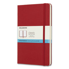 Classic Collection Hard Cover Notebook, 1 Subject, Dotted Rule, Scarlet Red Cover, 8.25 x 5