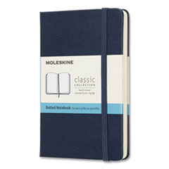 Classic Collection Hard Cover Notebook, 1 Subject, Dotted Rule, Sapphire Blue Cover, 5.5 x 3.5