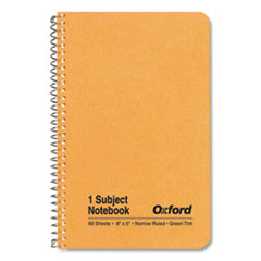 One-Subject Notebook, Narrow Rule, Natural Kraft Cover, 8 x 5, 80 Sheets